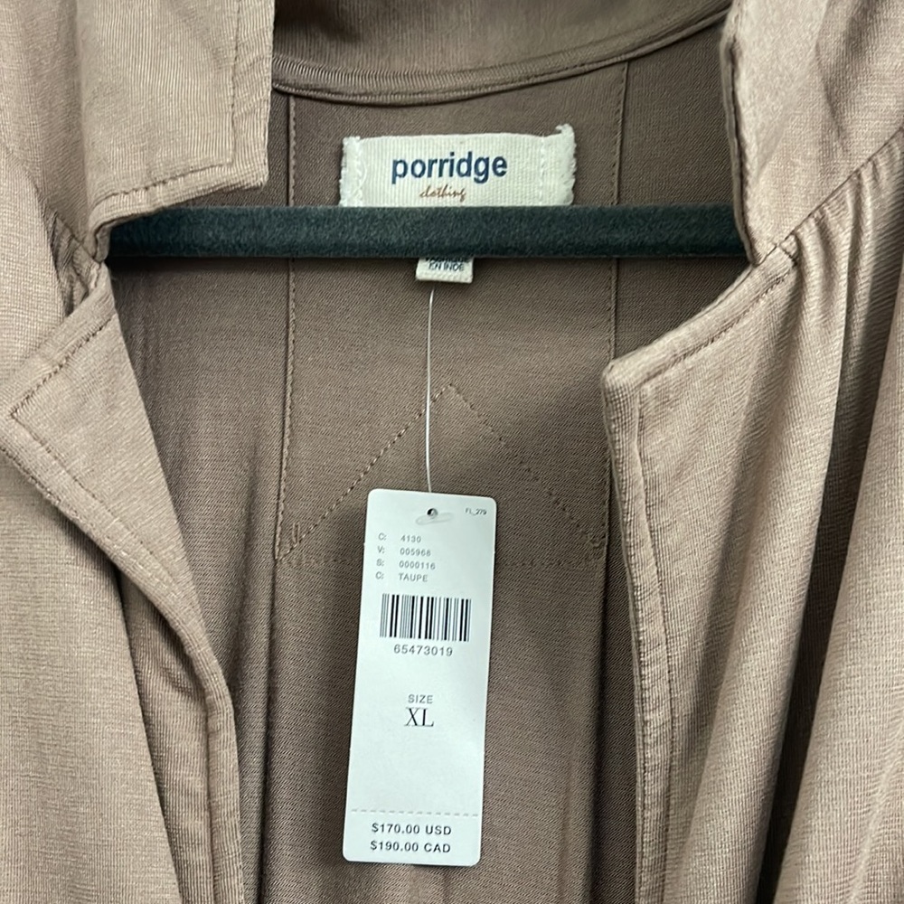 Anthropologie Porridge Jersey Knit mocha  Wrap Maxi Dress Size xl - Picture 6 of 8